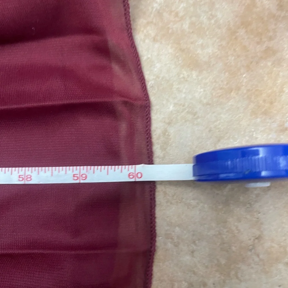 B Darlin Burgundy Lace Prom Dress - Picture 6 of 7